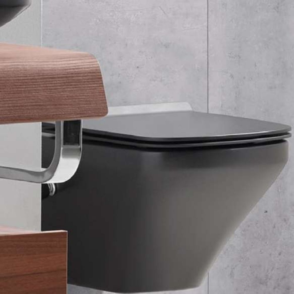 Duravit Durastyle Black Ceramic Wall-Hung Toilet